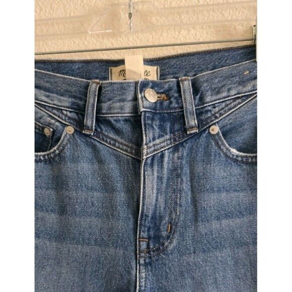 Madewell Slouchy Boyjean Blue Denim Cotton Med Wash Size 27 Straight Leg - Picture 8 of 11